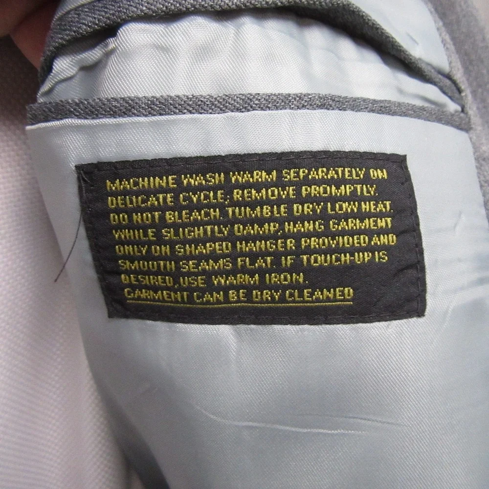 Vintage JCPenney Comfort Blazer 44L‎ Gray Polyester Semi-Structured Machine Wash